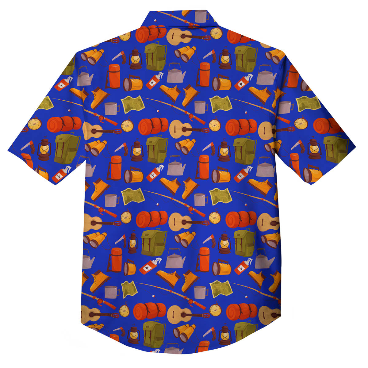 Picnic Camping Print Pattern Button Up Shirt-grizzshop