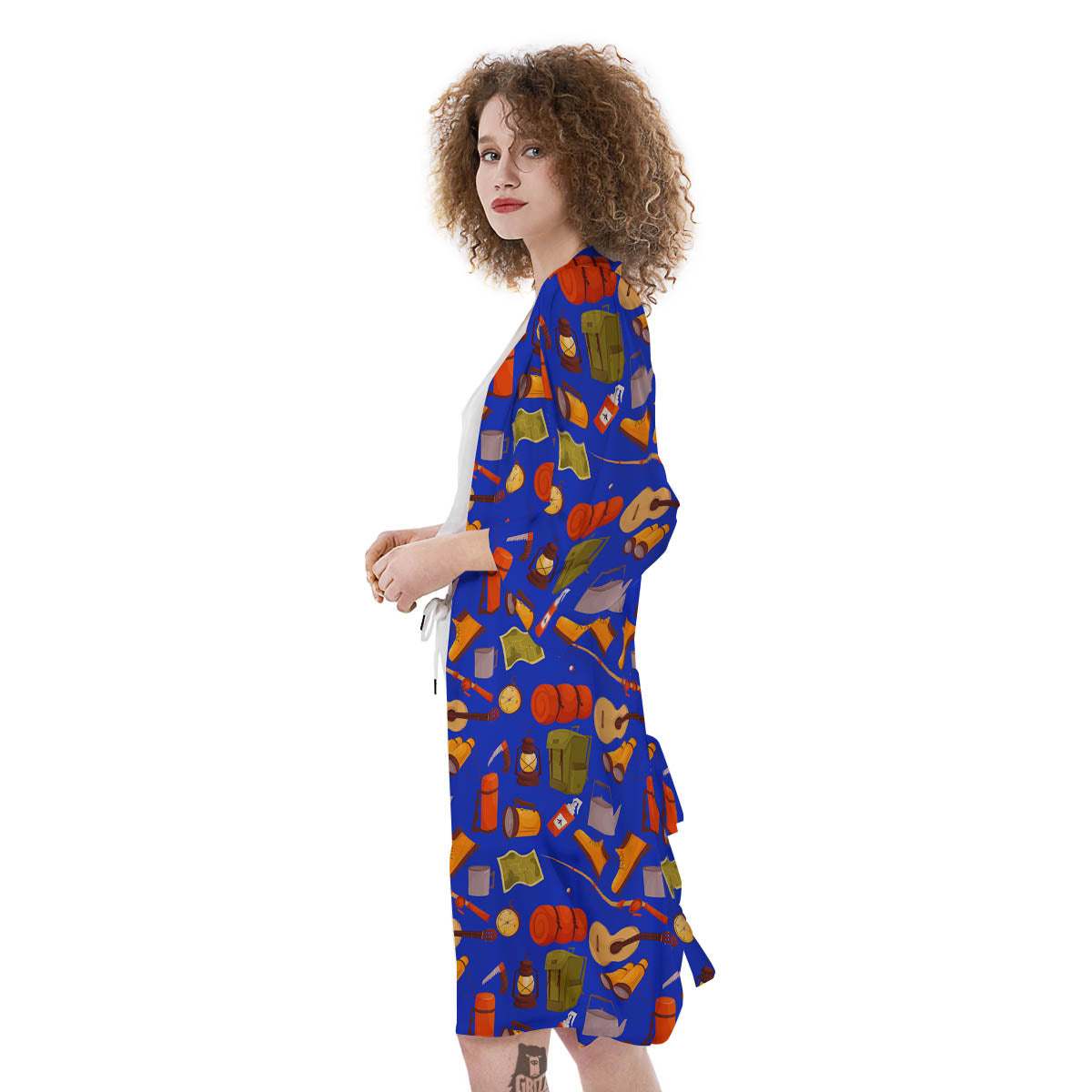 Picnic Camping Print Pattern Kimono-grizzshop