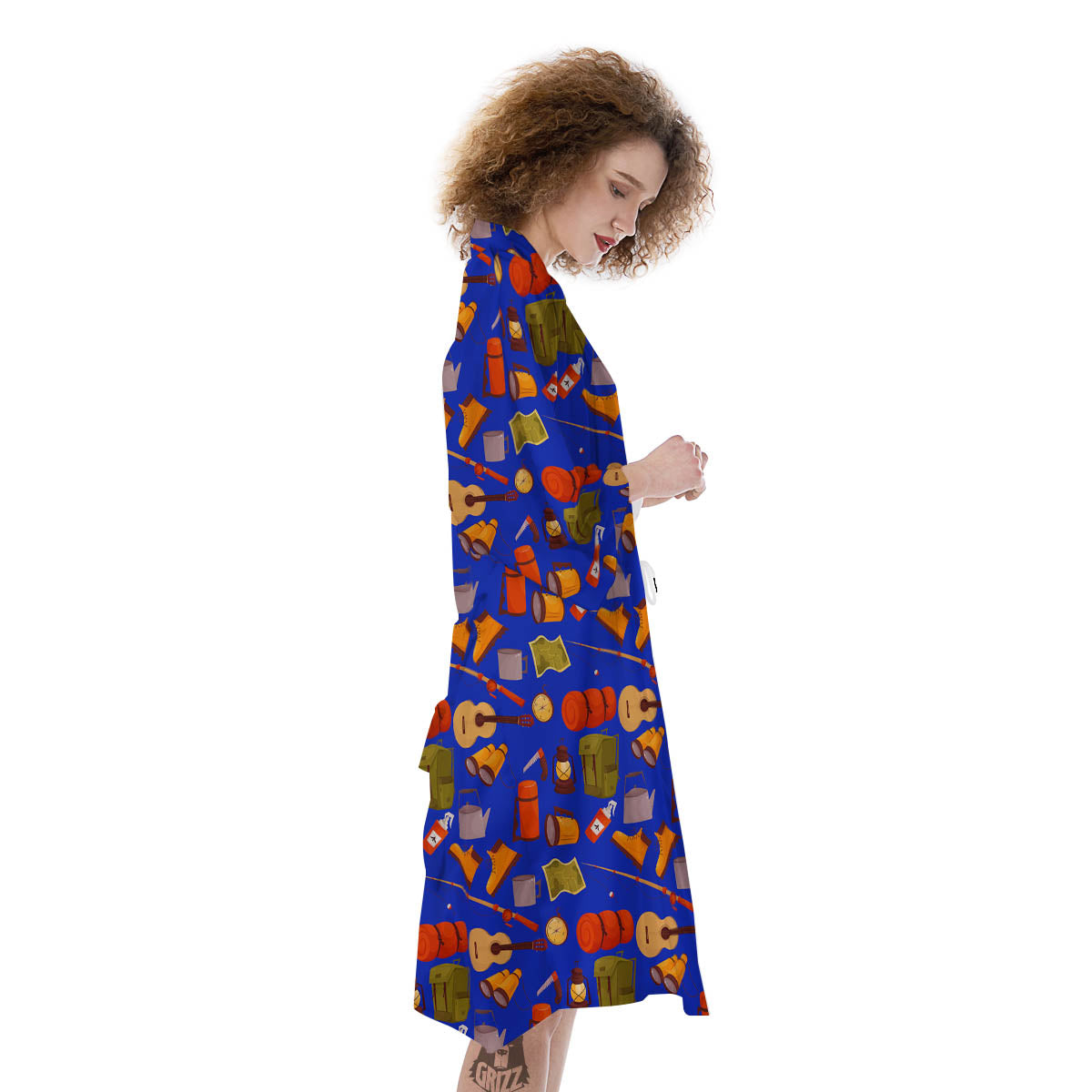 Picnic Camping Print Pattern Kimono-grizzshop