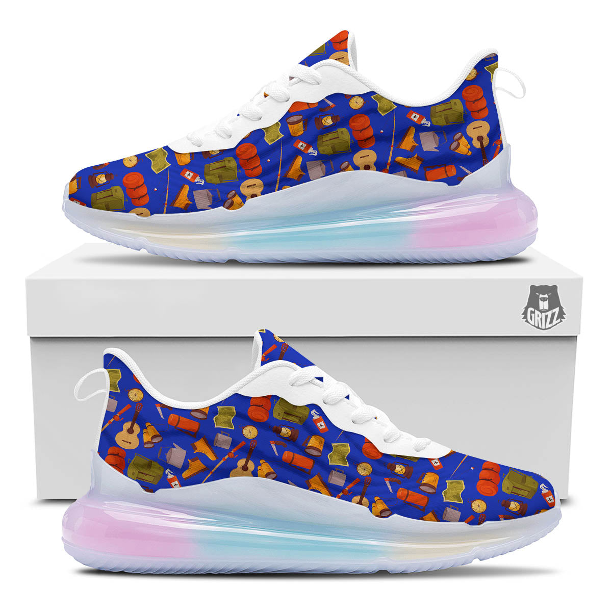 Picnic Camping Print Pattern Running Sneakers-grizzshop