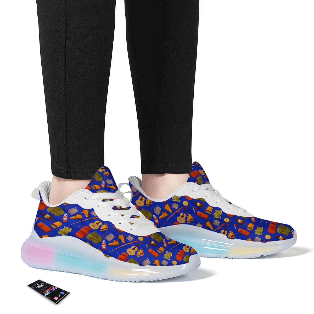 Picnic Camping Print Pattern Running Sneakers-grizzshop