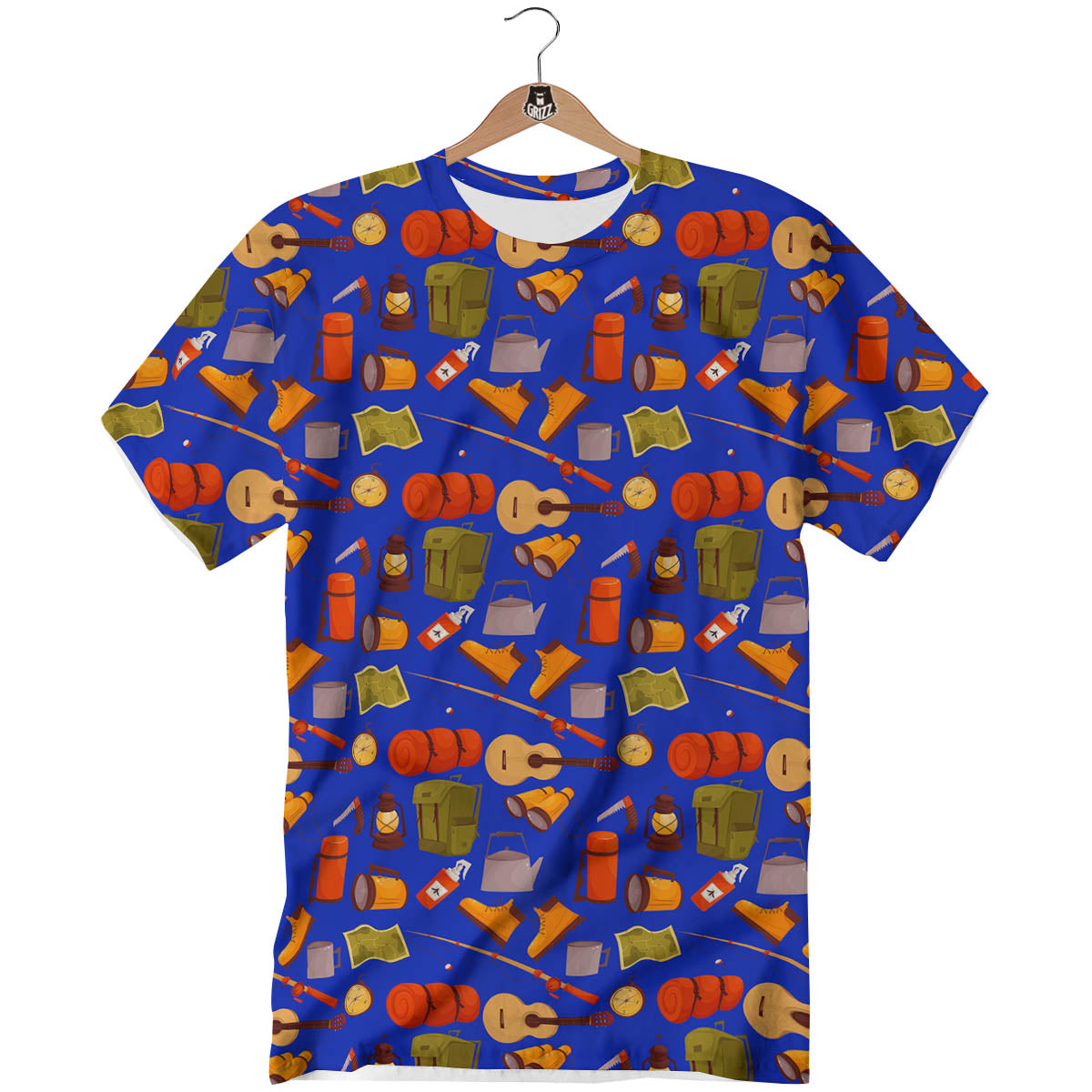 Picnic Camping Print Pattern T-Shirt-grizzshop