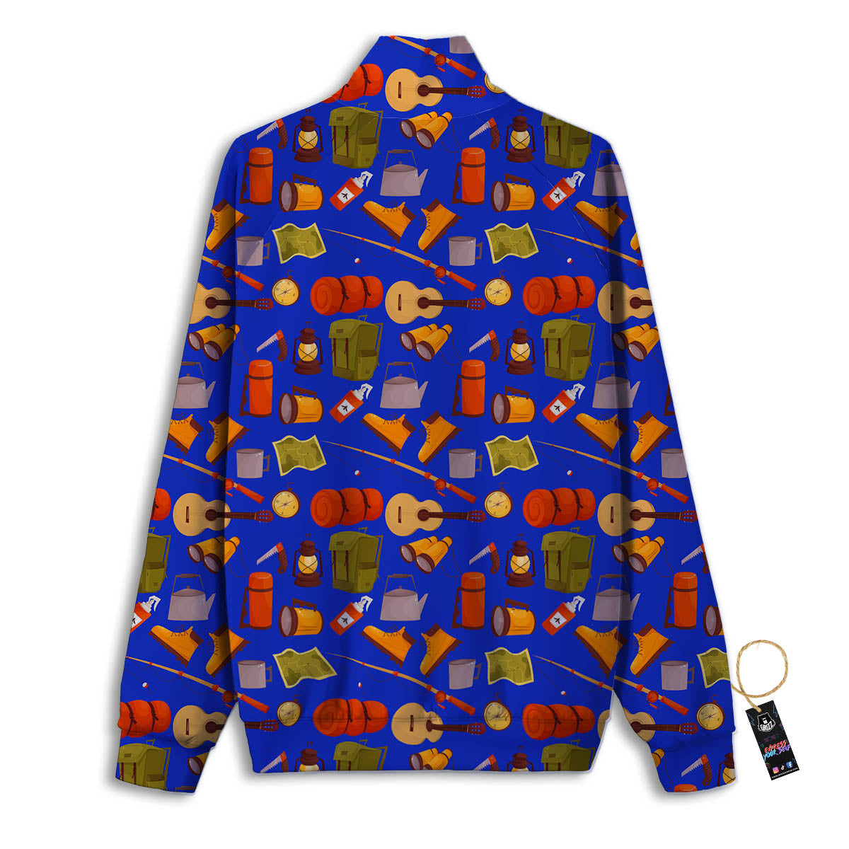 Picnic Camping Print Pattern Track Jacket-grizzshop