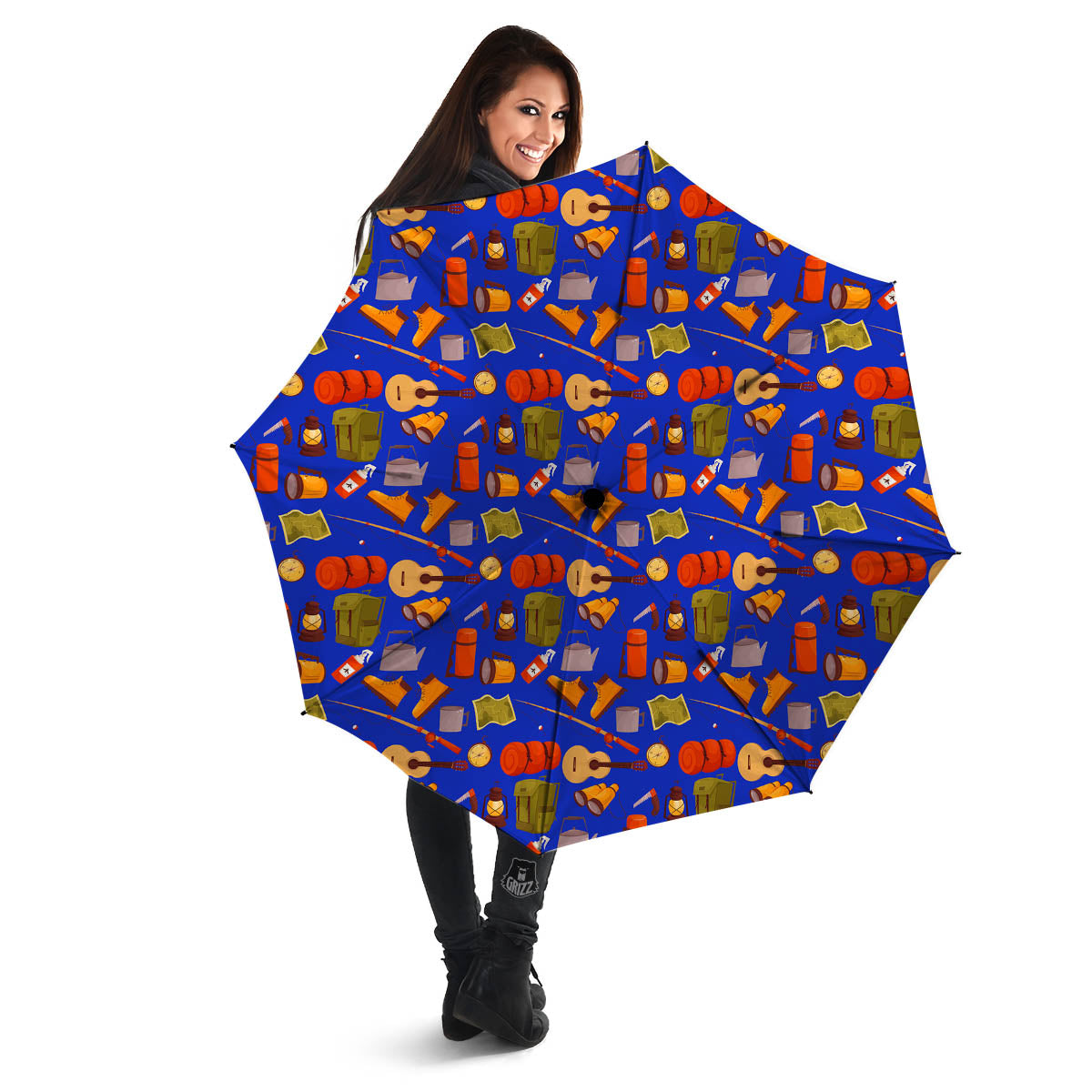 Picnic Camping Print Pattern Umbrella-grizzshop