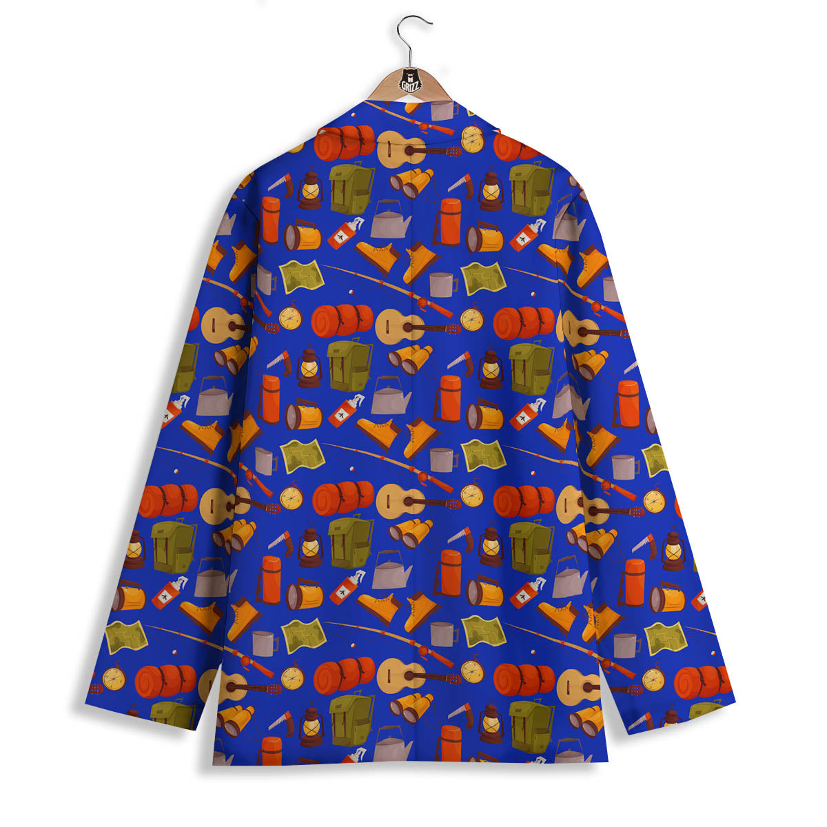 Picnic Camping Print Pattern Women's Blazer-grizzshop