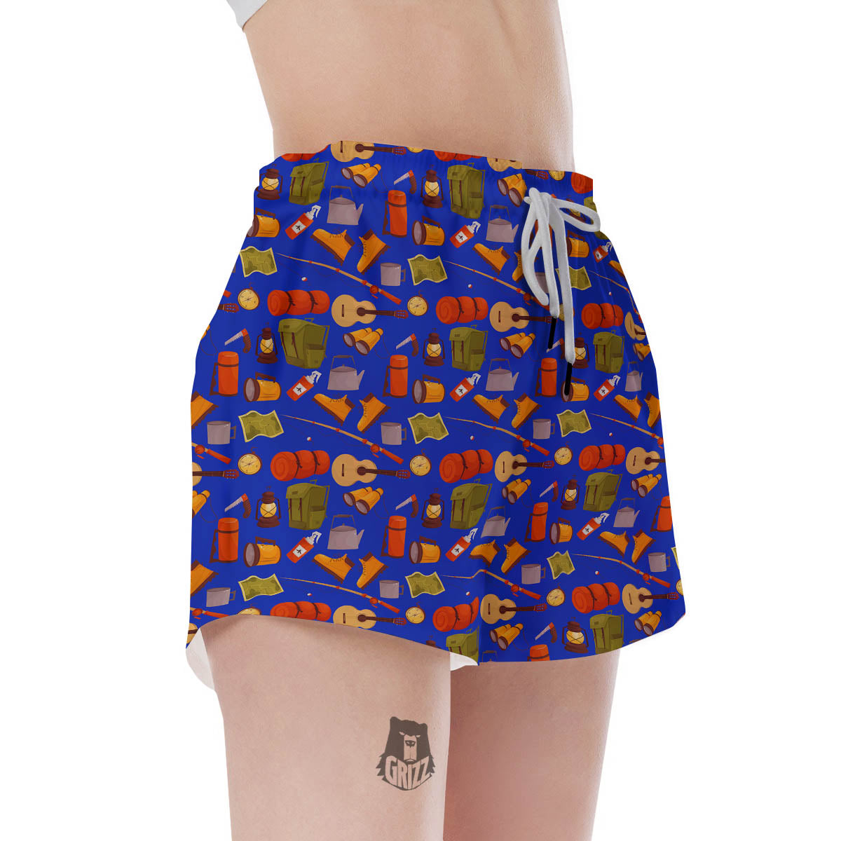 Picnic Camping Print Pattern Women's Shorts-grizzshop