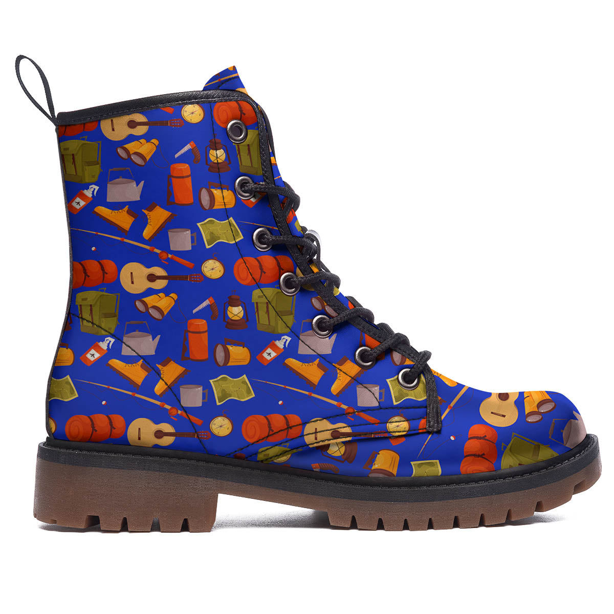 Picnic Camping Print Pattern Work Boots-grizzshop