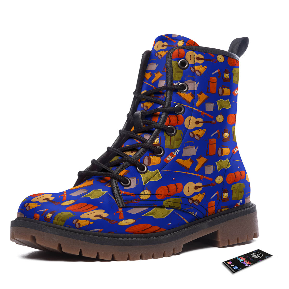 Picnic Camping Print Pattern Work Boots-grizzshop