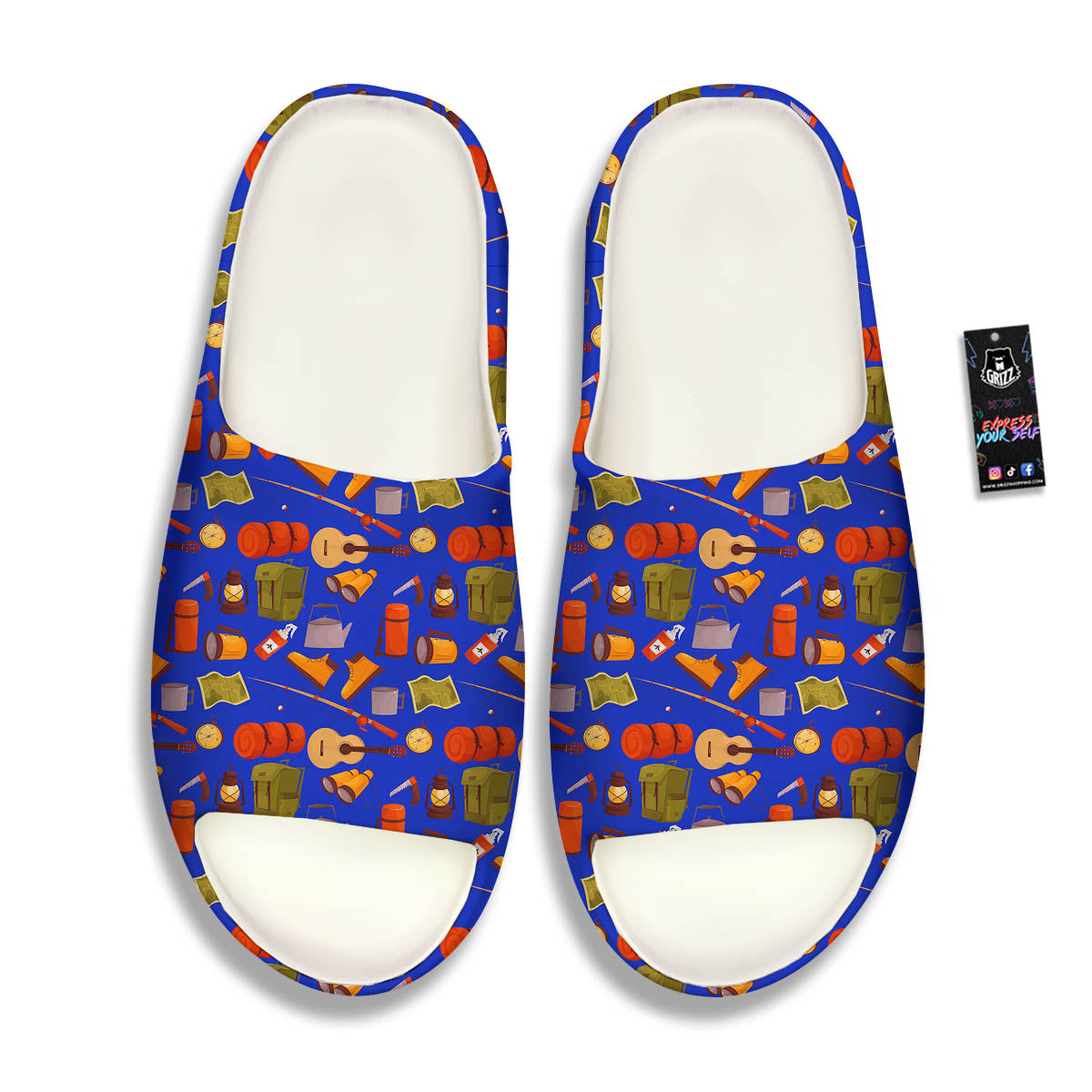 Picnic Camping Print Pattern Sandals-grizzshop