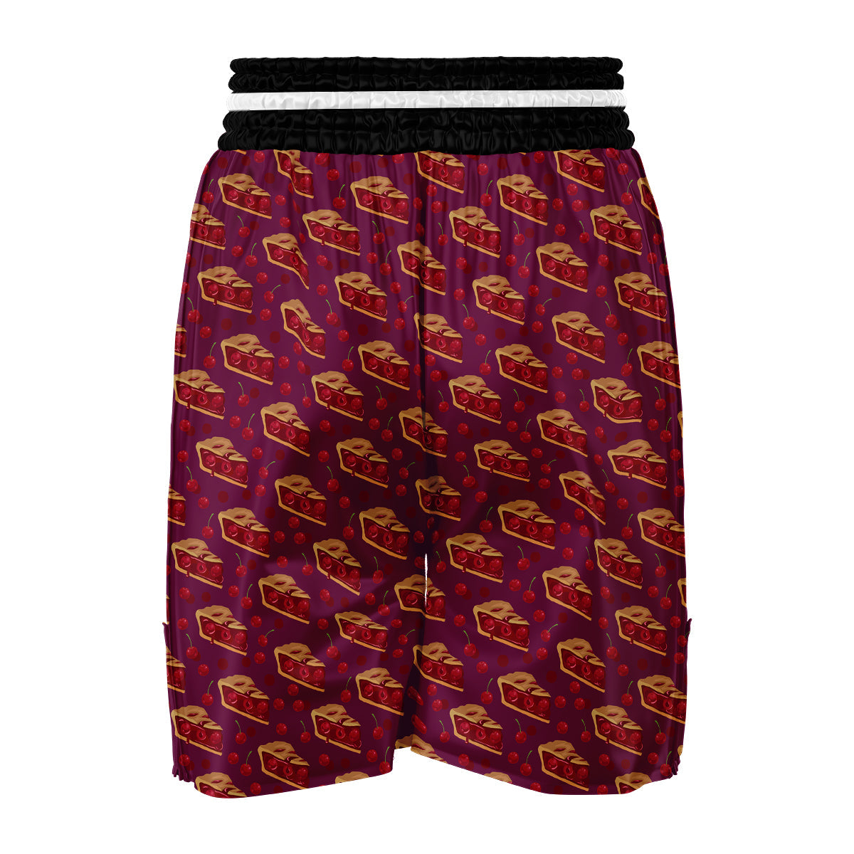 Pie And Cherry Print Pattern Boxing Shorts-grizzshop