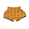 Pie And Thanksgiving Print Pattern Muay Thai Boxing Shorts-grizzshop