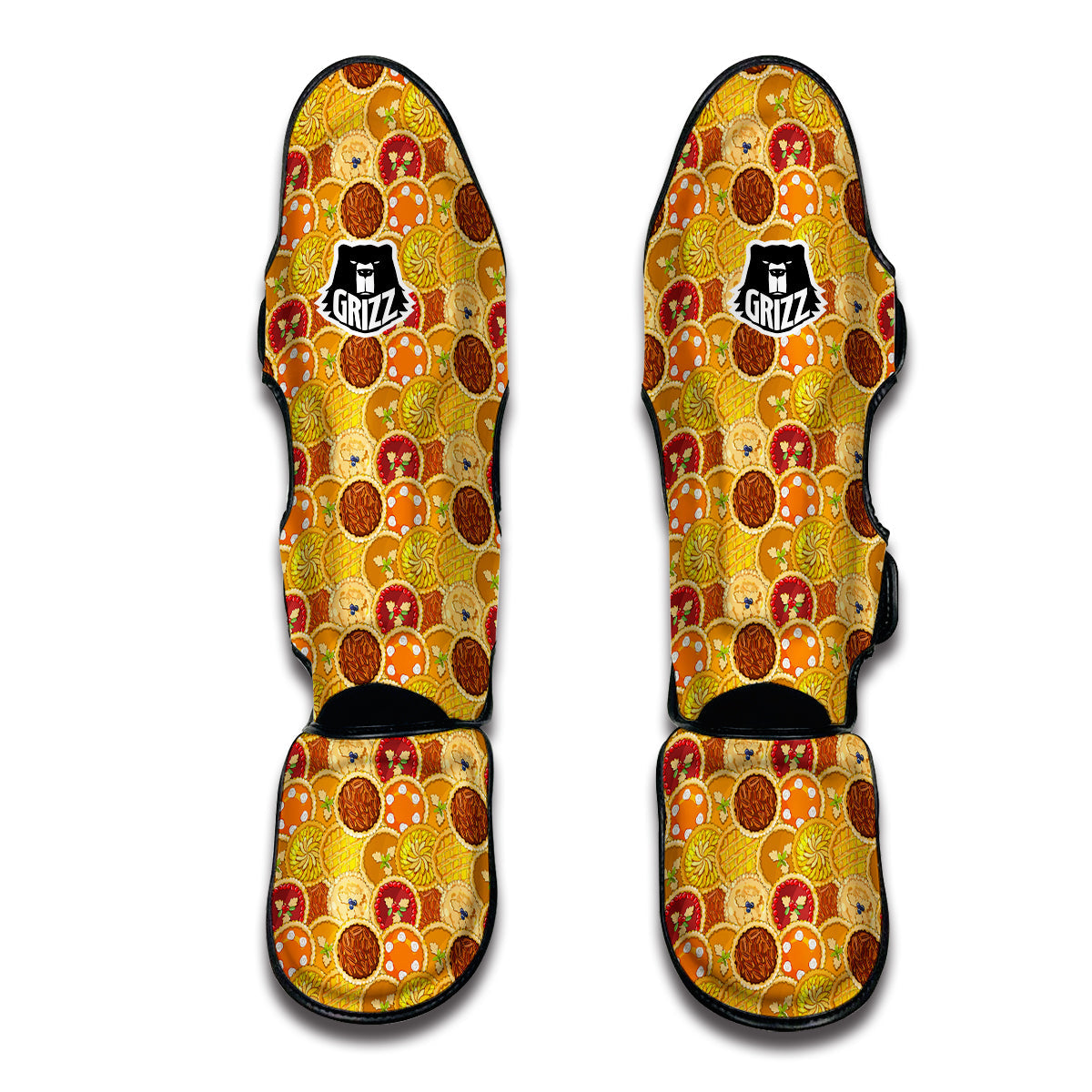 Pie And Thanksgiving Print Pattern Muay Thai Shin Guards-grizzshop