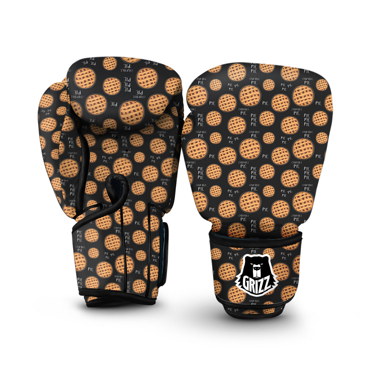 Pie Crumber Pie Print Pattern Boxing Gloves-grizzshop