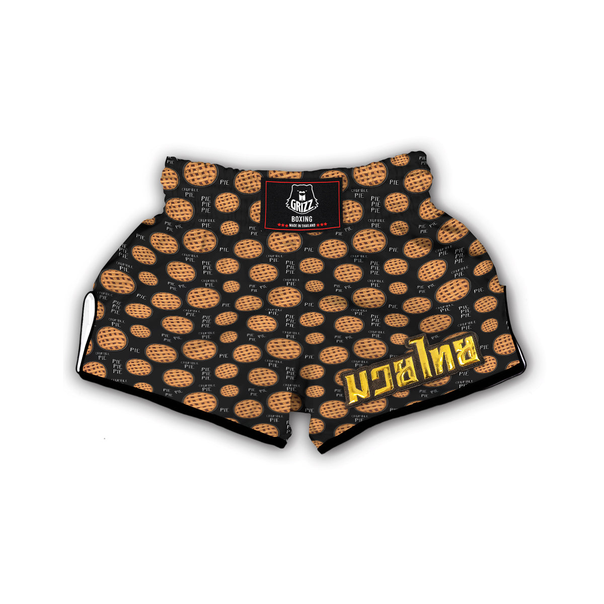 Pie Crumber Pie Print Pattern Muay Thai Boxing Shorts-grizzshop