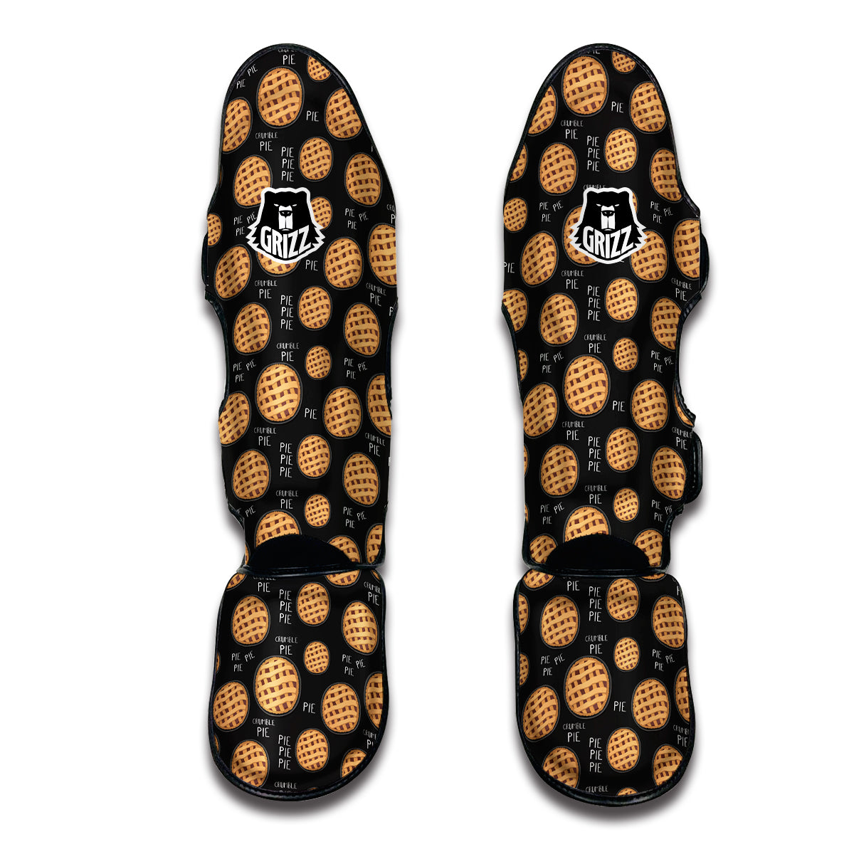 Pie Crumber Pie Print Pattern Muay Thai Shin Guards-grizzshop