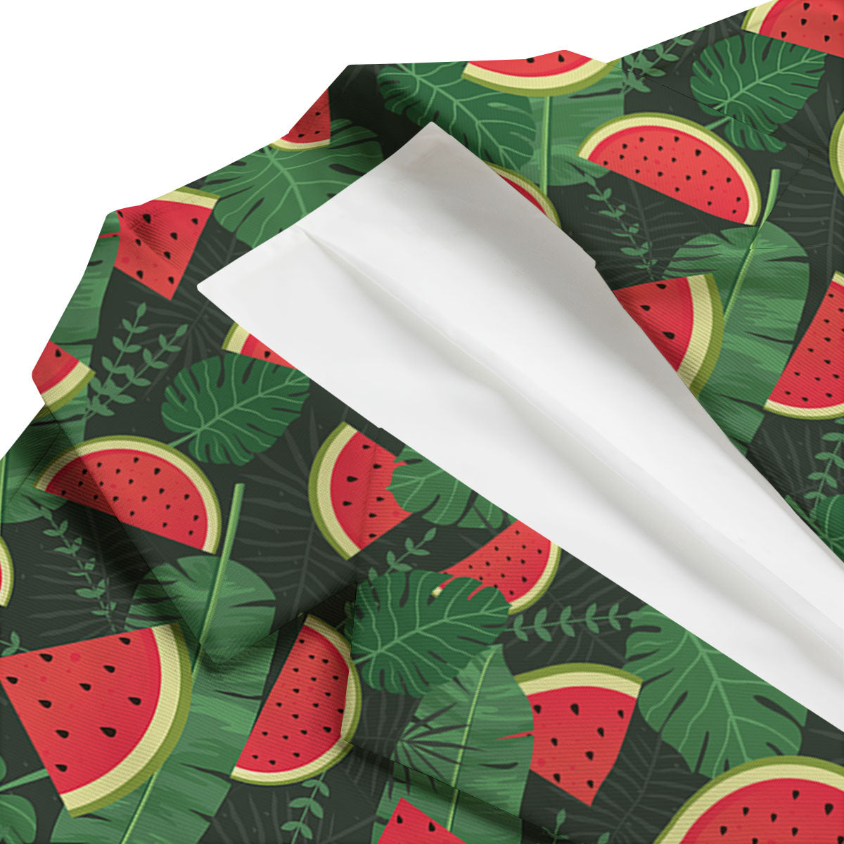 Pieces Leaf Watermelon Print Pattern Men's Blazer-grizzshop