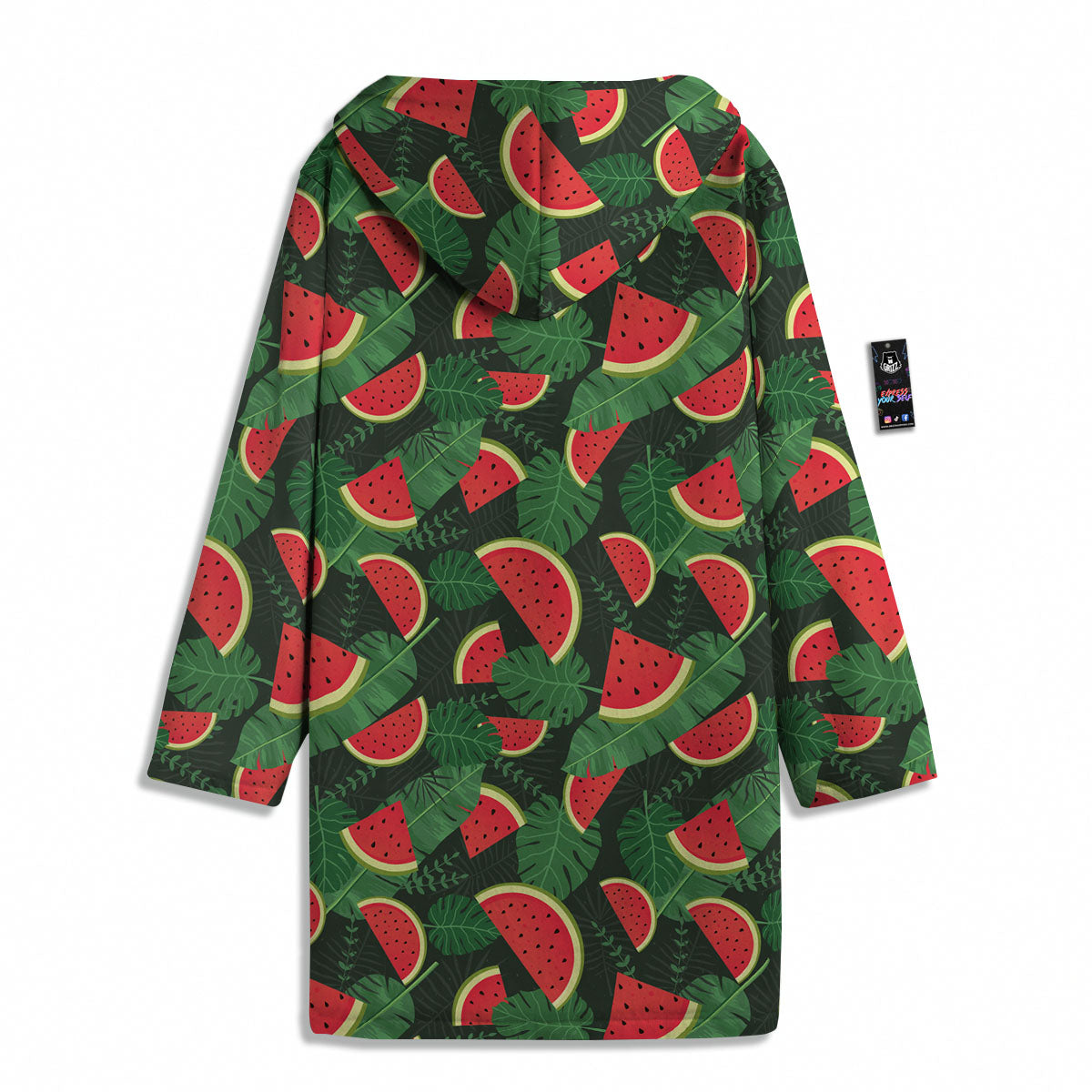 Pieces Leaf Watermelon Print Pattern Men's Windbreaker Jacket-grizzshop
