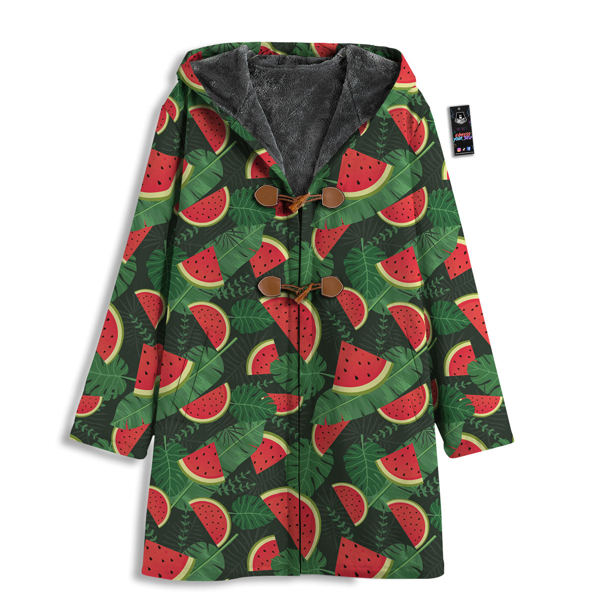 Pieces Leaf Watermelon Print Pattern Men's Windbreaker Jacket-grizzshop