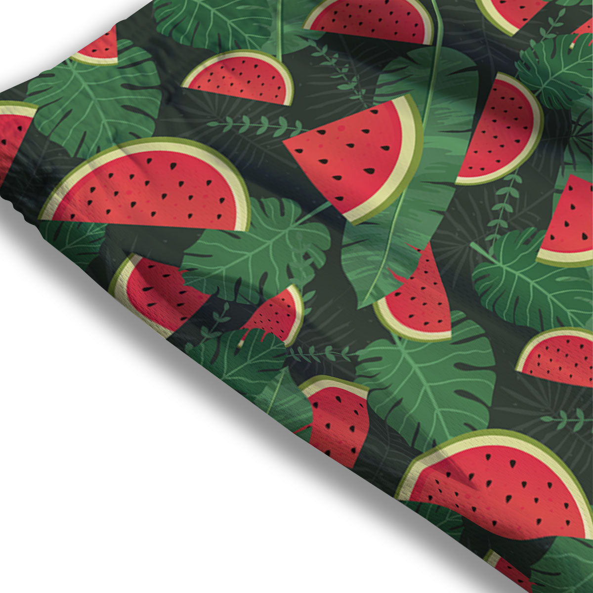 Pieces Leaf Watermelon Print Pattern Mesh Shorts
