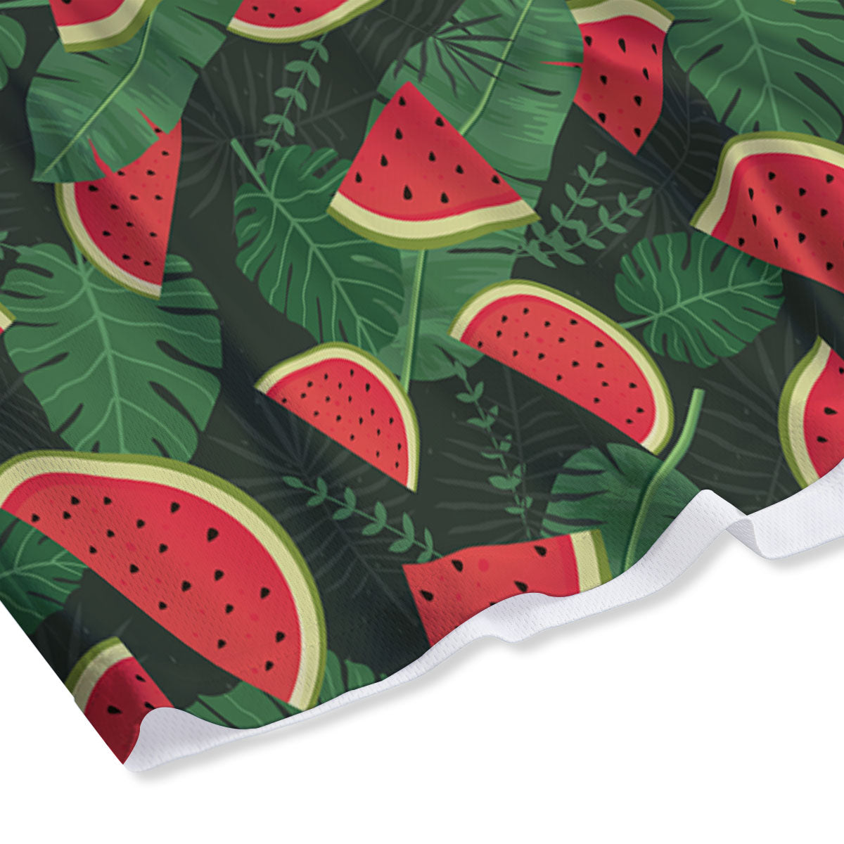 Pieces Leaf Watermelon Print Pattern Mesh Shorts