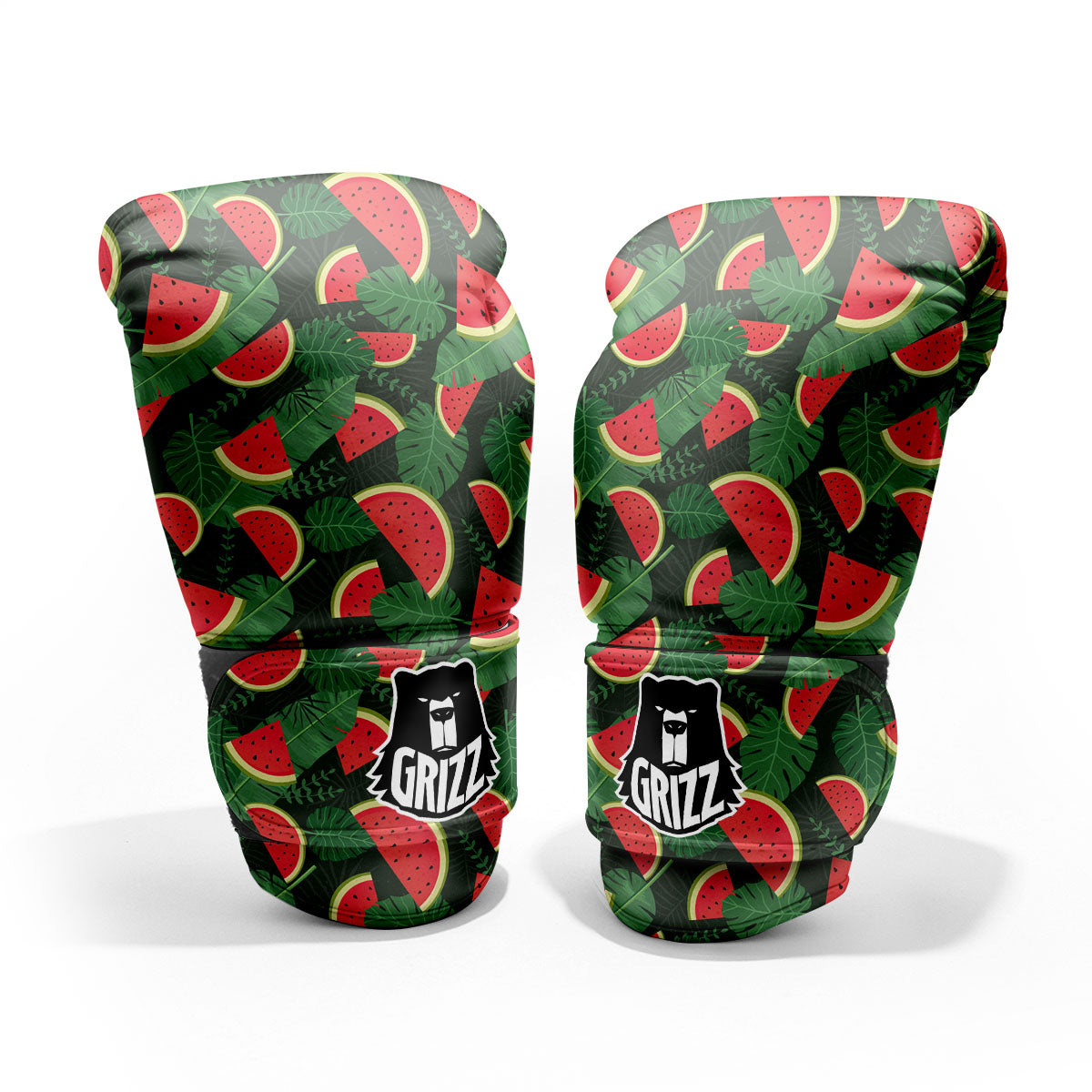 Pieces Leaf Watermelon Print Pattern Pro Boxing Glove
