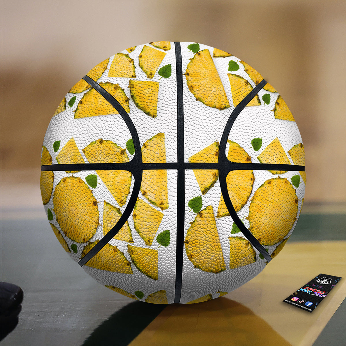 Pieces Pineapple Yellow Print Pattern Basketball