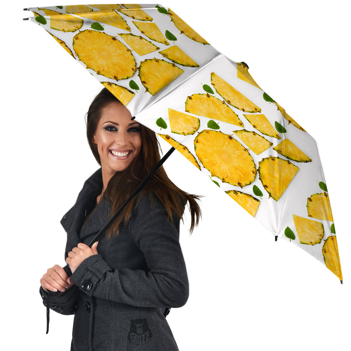 Pieces Pineapple Yellow Print Pattern Umbrella-grizzshop