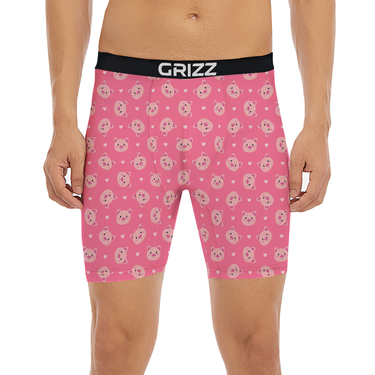 Pig Cute Cartoon Print Pattern Boxer Briefs-grizzshop