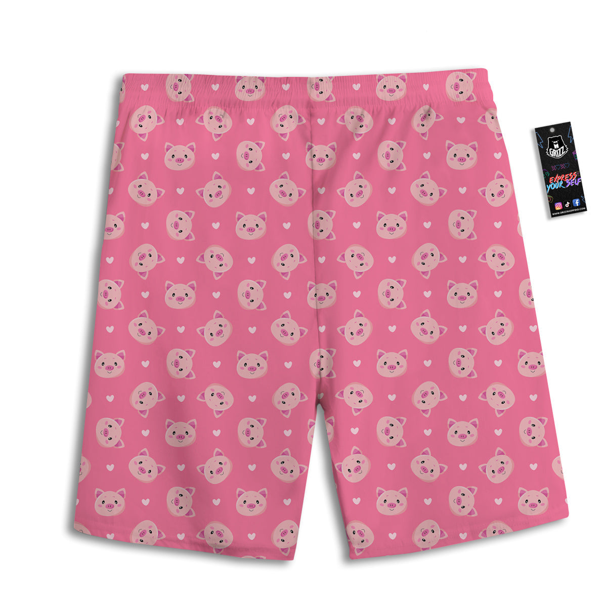 Polka Dot Mardi Gras Print Pattern Men's Athletic Shorts