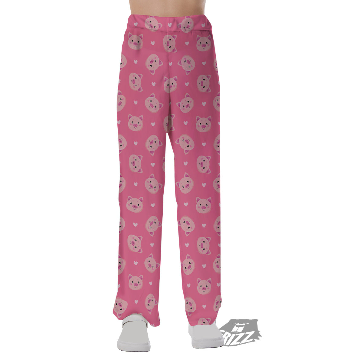 Pig Cute Cartoon Print Pattern Pajama Pants-grizzshop