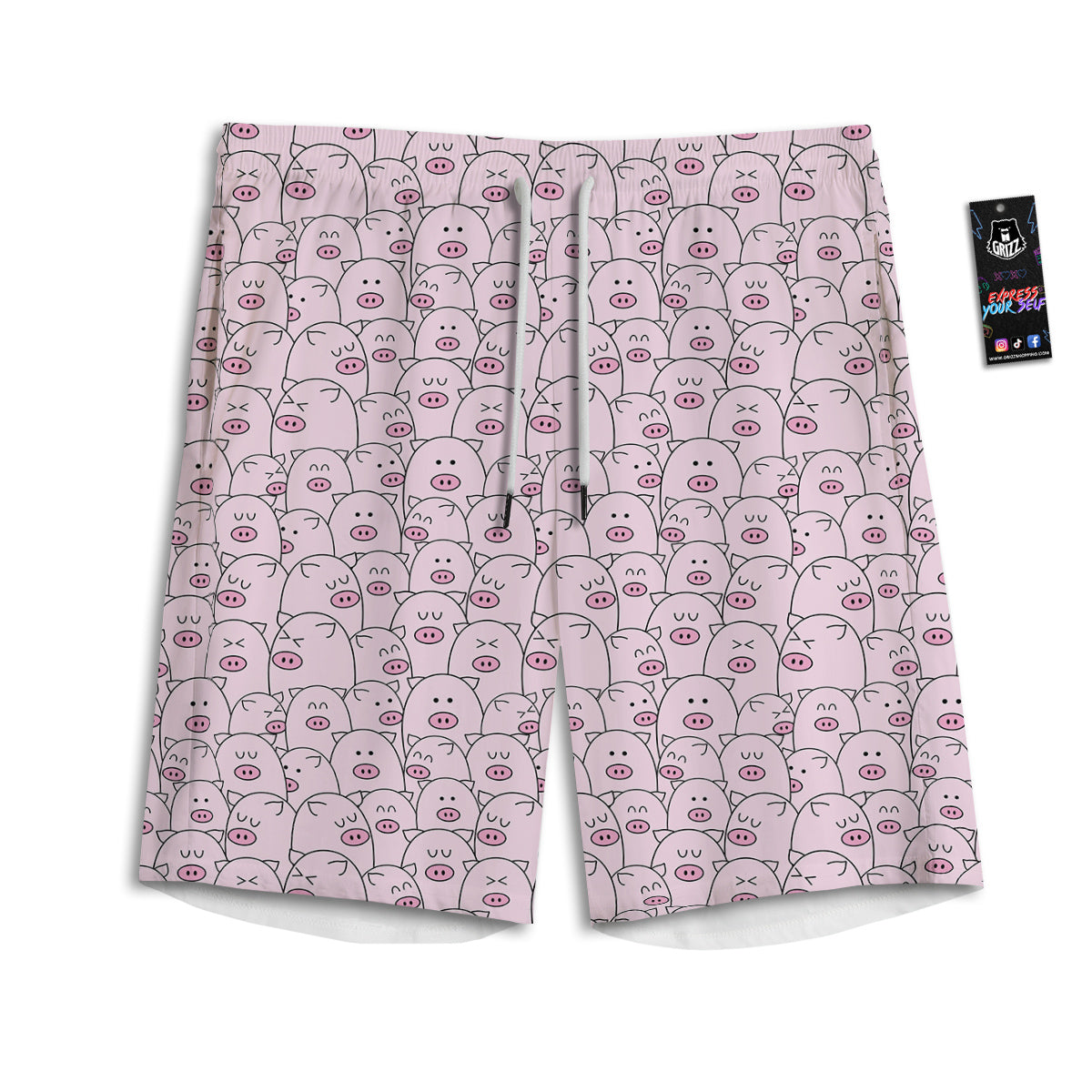 Polka Dot Merry Christmas Print Pattern Men's Athletic Shorts