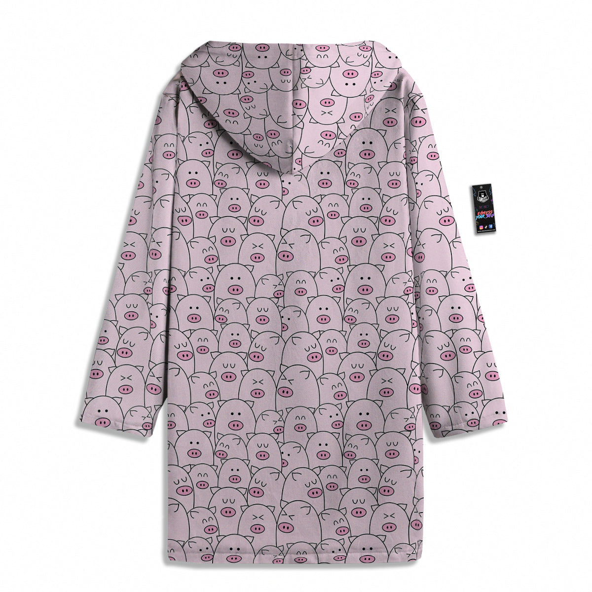 Pig Cute Pink Print Pattern Men's Windbreaker Jacket-grizzshop