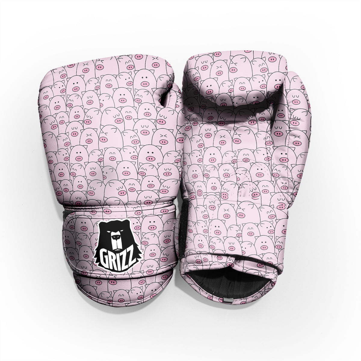 Pig Cute Pink Print Pattern Pro Boxing Glove