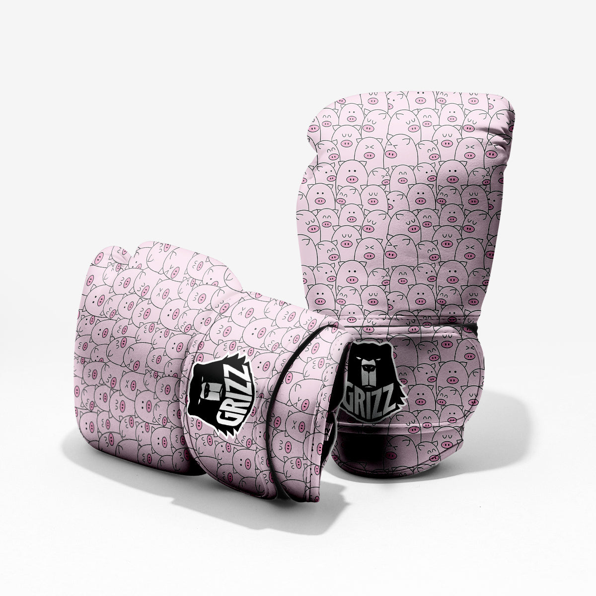 Pig Cute Pink Print Pattern Pro Boxing Glove