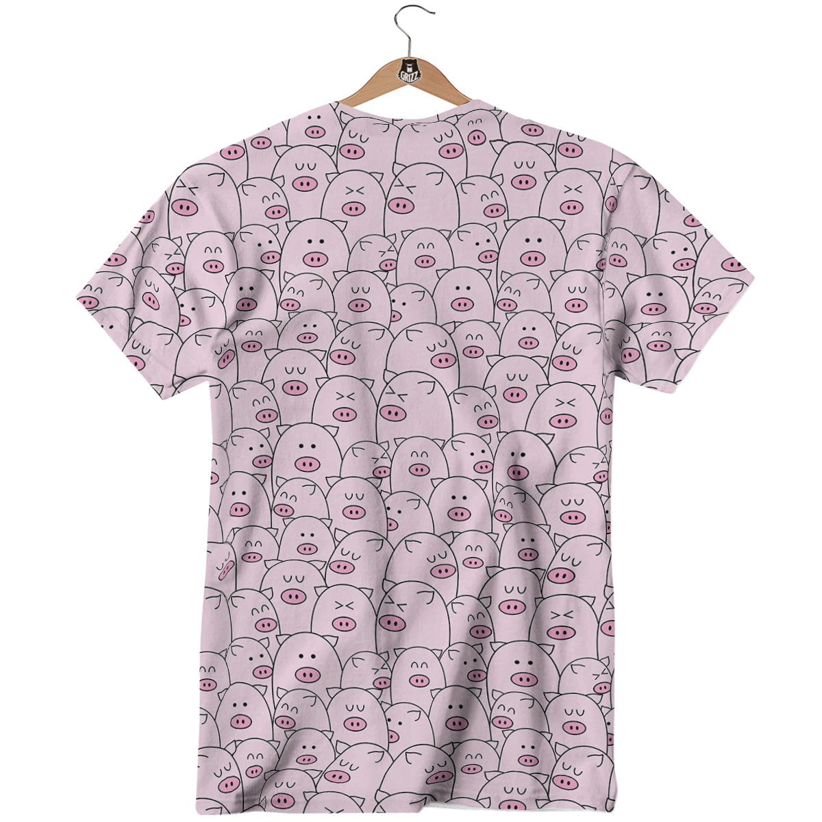 Pig Cute Pink Print Pattern T-Shirt-grizzshop