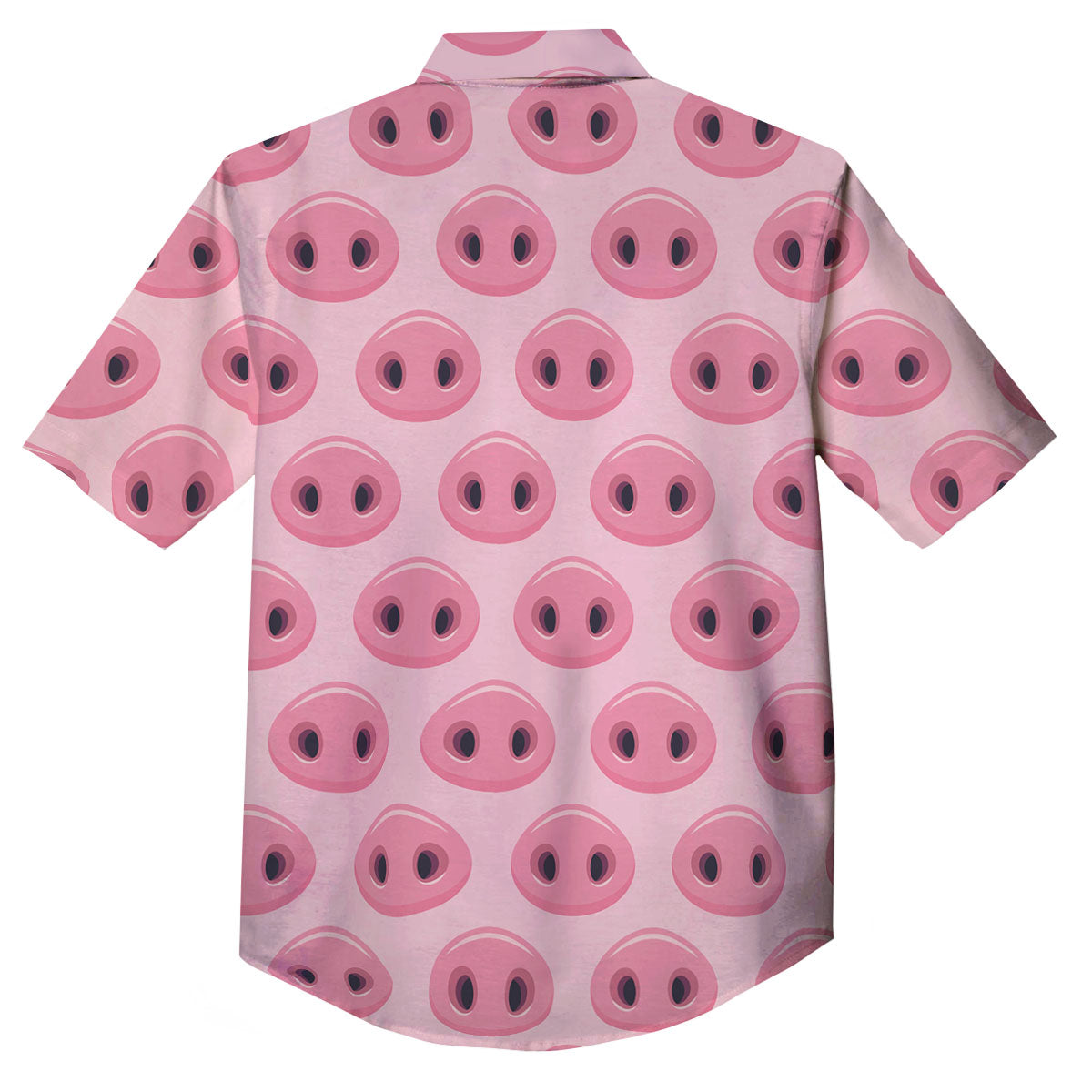 Pig Nose Pink Print Pattern Button Up Shirt-grizzshop