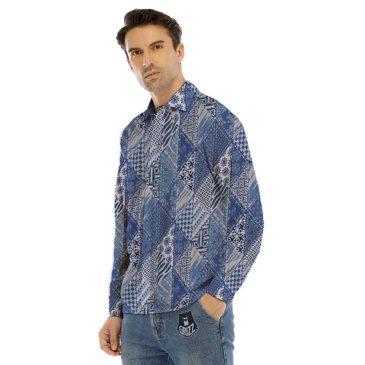 Pig Nose Pink Print Pattern Men's Dress Shirts-grizzshop