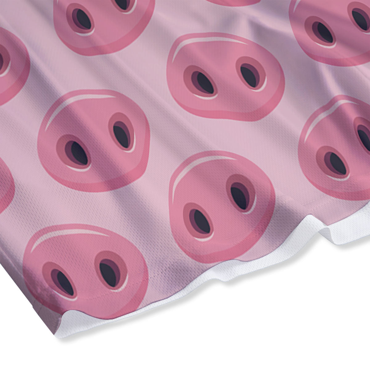 Pig Nose Pink Print Pattern Mesh Shorts