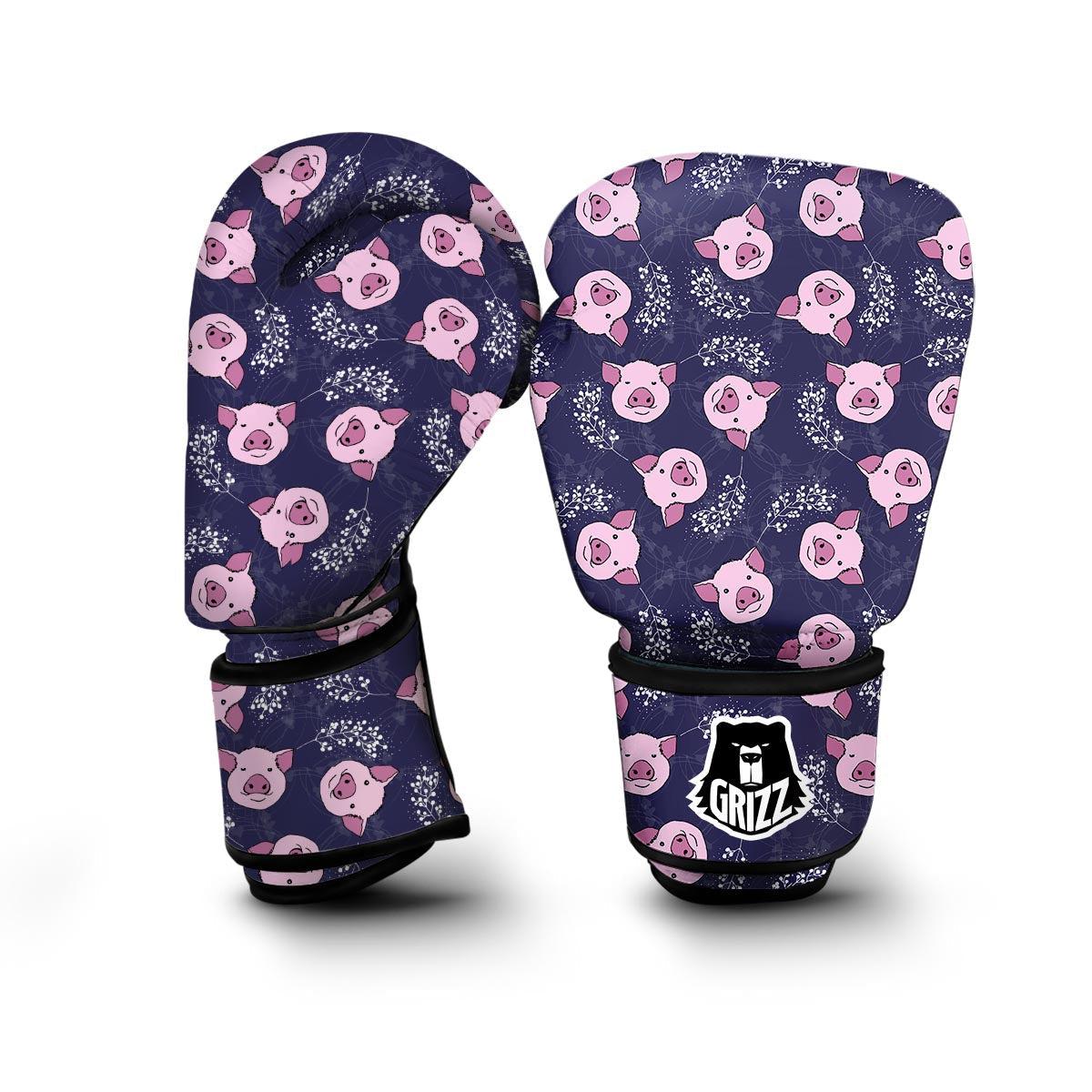 Pig Pattern Print Boxing Gloves-grizzshop