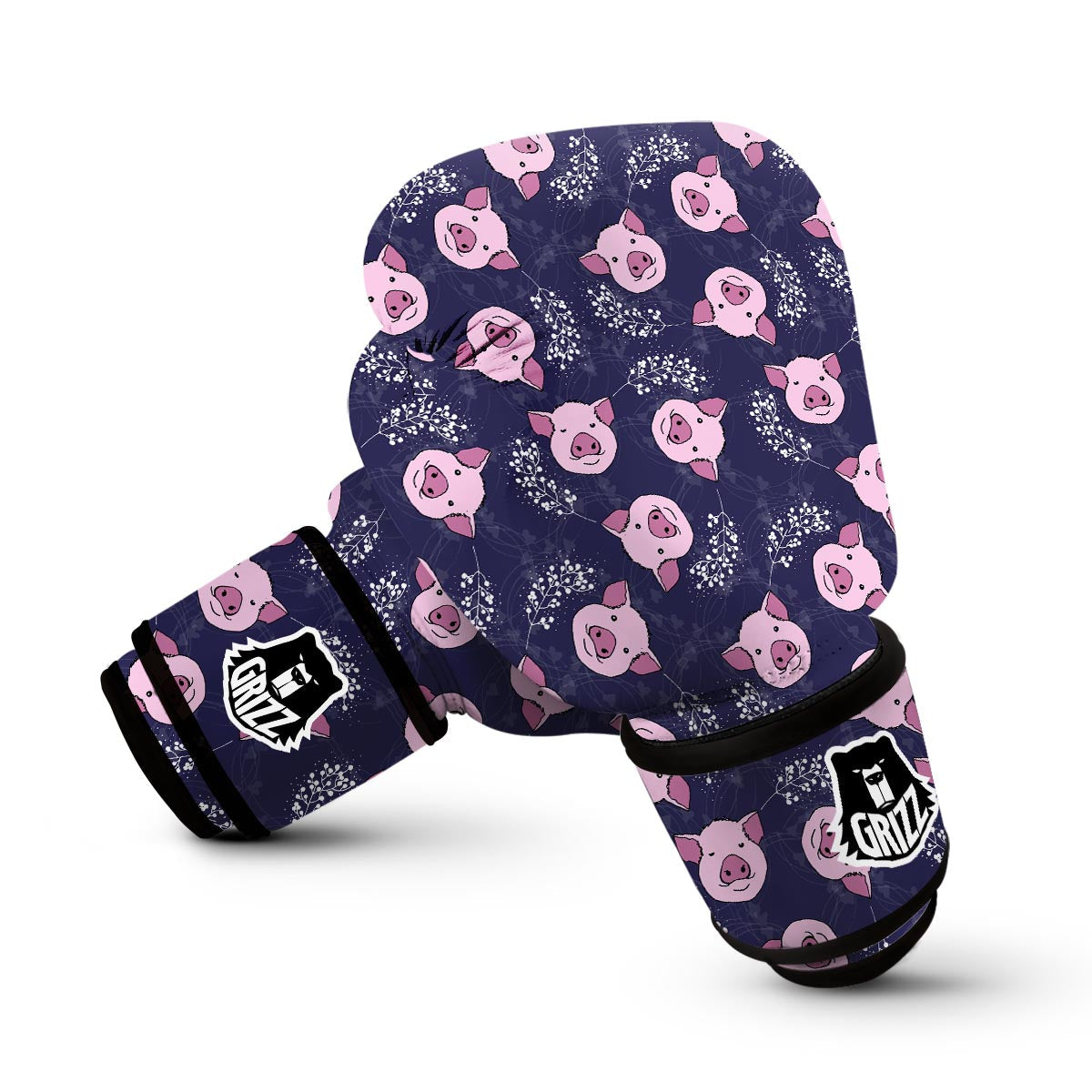 Pig Pattern Print Boxing Gloves-grizzshop