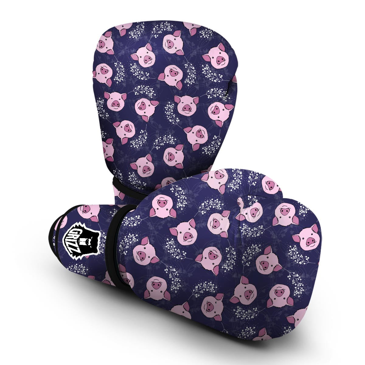 Pig Pattern Print Boxing Gloves-grizzshop