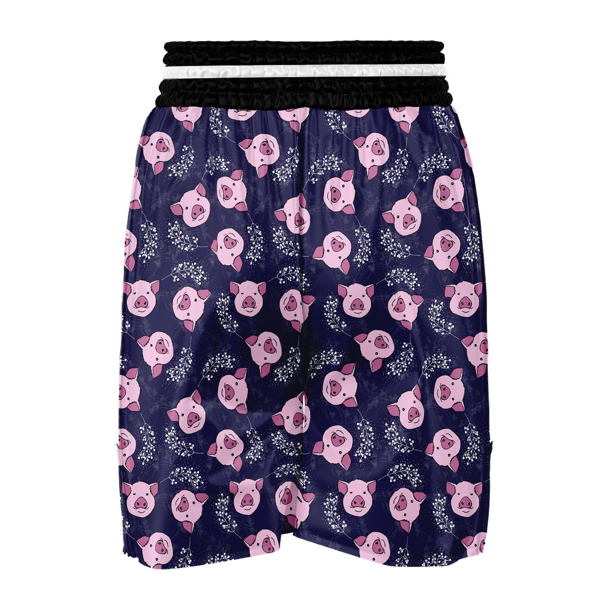 Pig Pattern Print Boxing Shorts-grizzshop