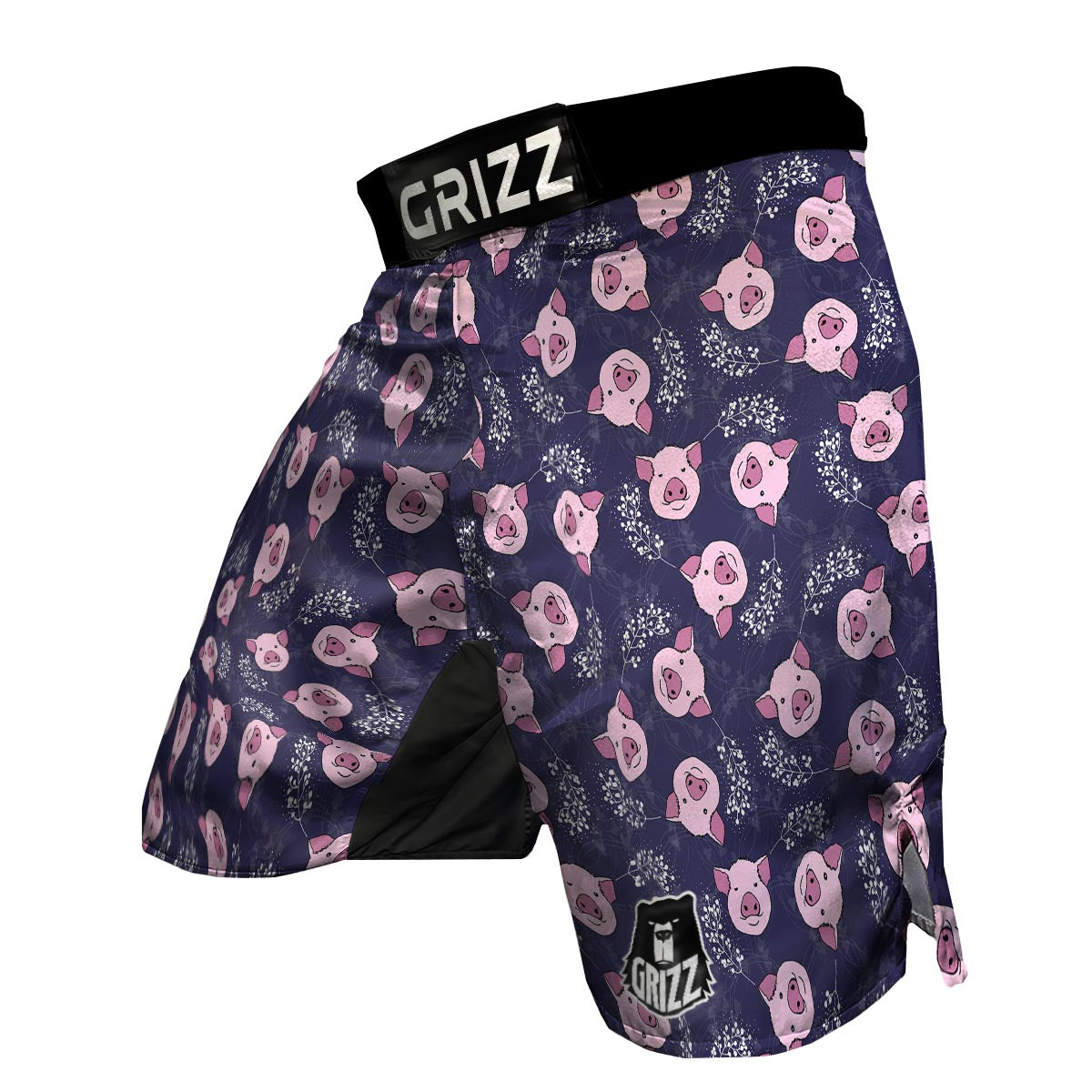Pig Pattern Print MMA Shorts-grizzshop
