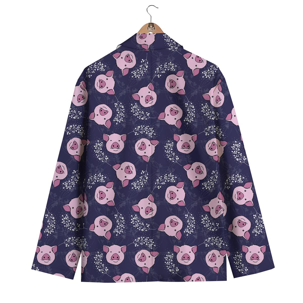 Pig Pattern Print Men's Blazer-grizzshop