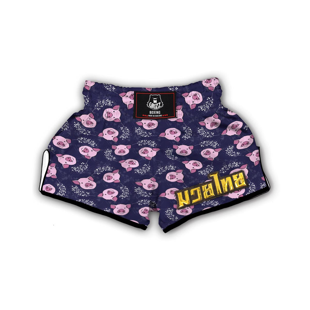 Pig Pattern Print Muay Thai Boxing Shorts-grizzshop