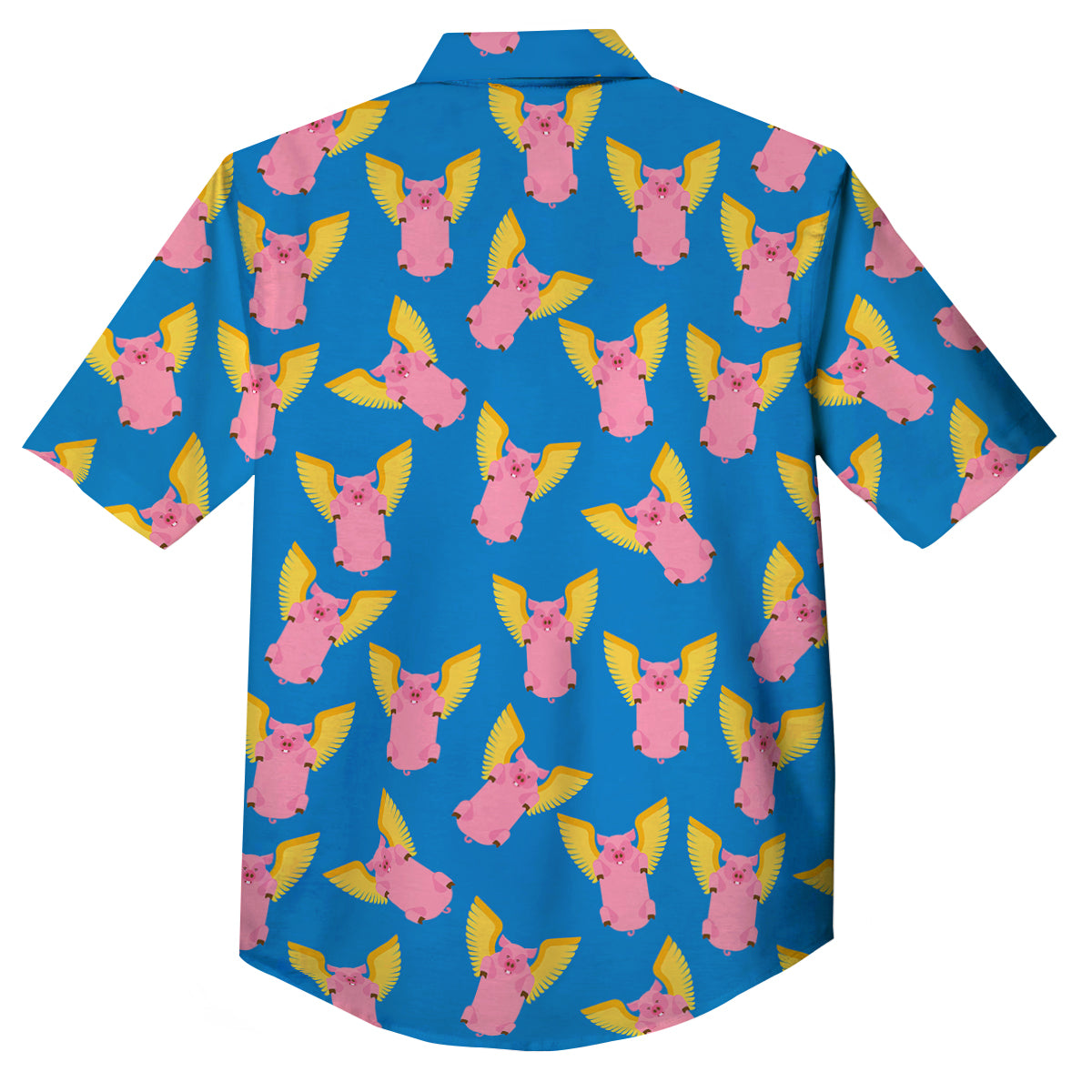 Pig Pink Vintage Print Pattern Button Up Shirt-grizzshop