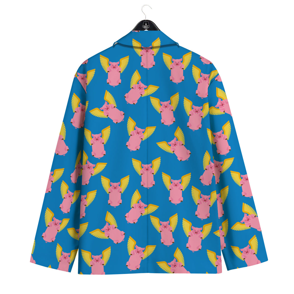 Pig Pink Vintage Print Pattern Men's Sport Coat-grizzshop