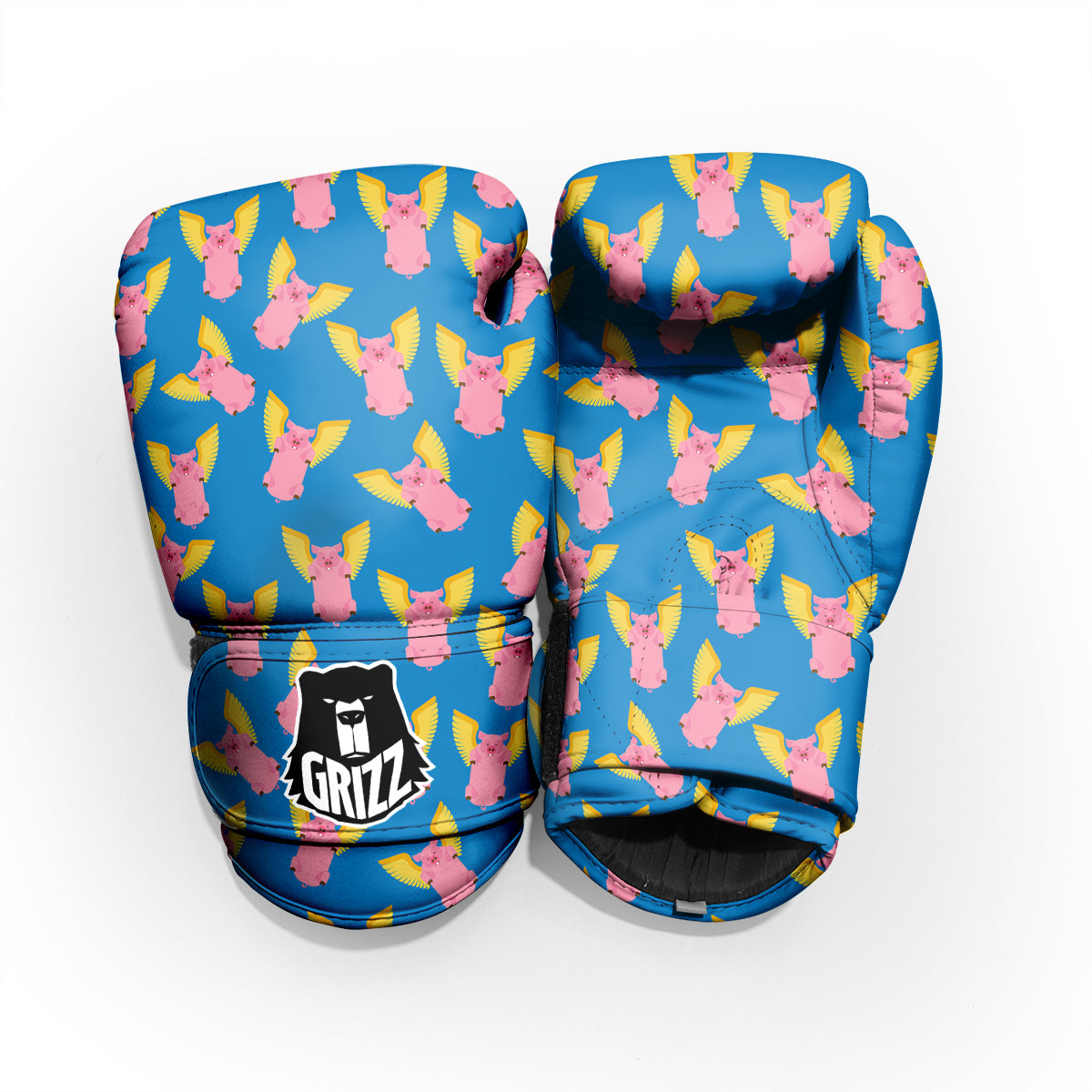 Pig Pink Vintage Print Pattern Pro Boxing Glove