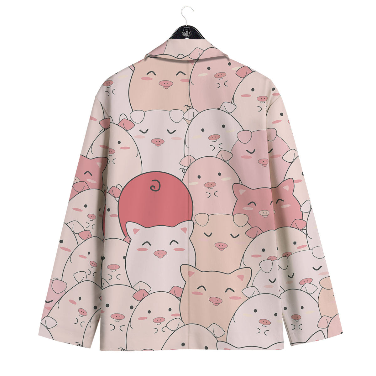 Pig Tail Pink Print Men's Sport Coat-grizzshop
