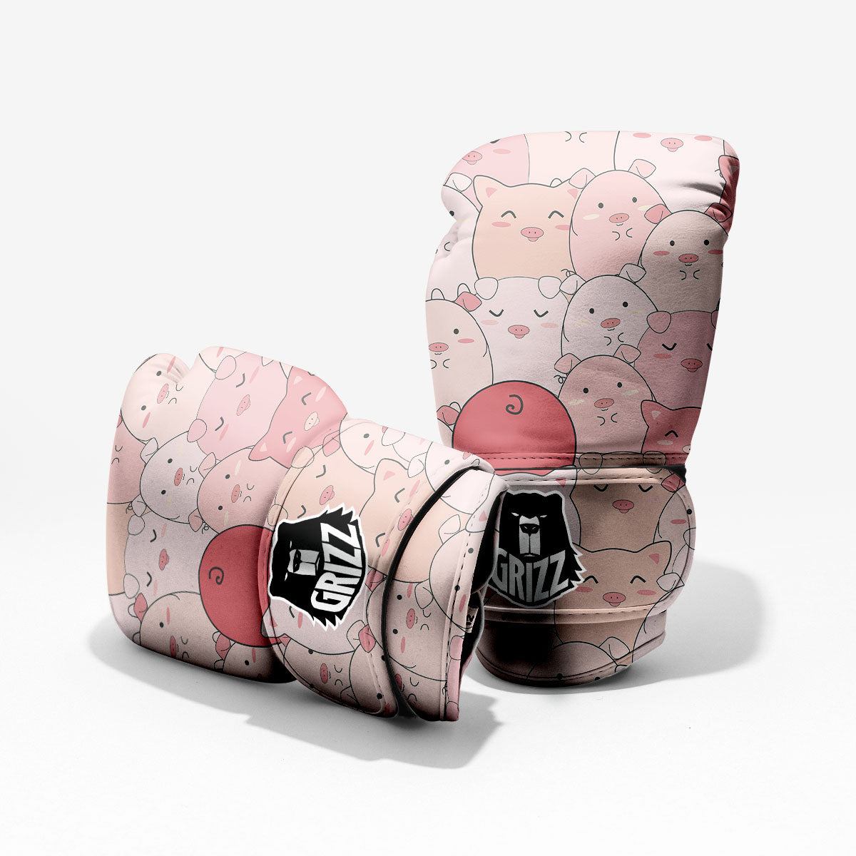 Pig Tail Pink Print Pro Boxing Glove